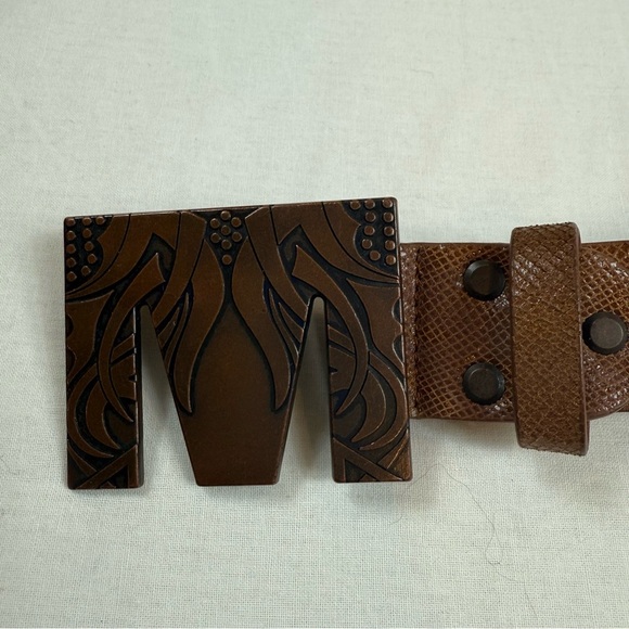 Millionair Size 46 Men's Brown Genuine Leather Belt - Picture 6 of 7